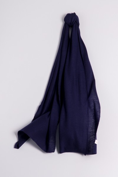 Cashmère sjaal fijn gebreid twilight blue