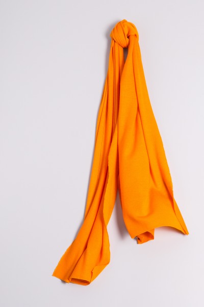 Cashmère sjaal fijn gebreid arancia
