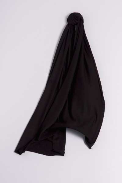 Cashmère sjaal fijn gebreid black