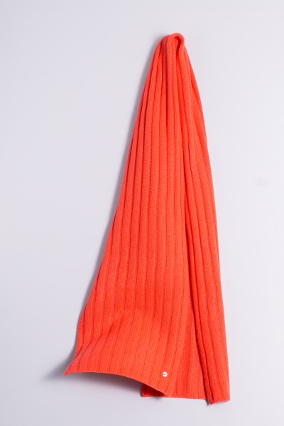 Gebreide sjaal 100% kasjmier 4-dradig fluorescent pink