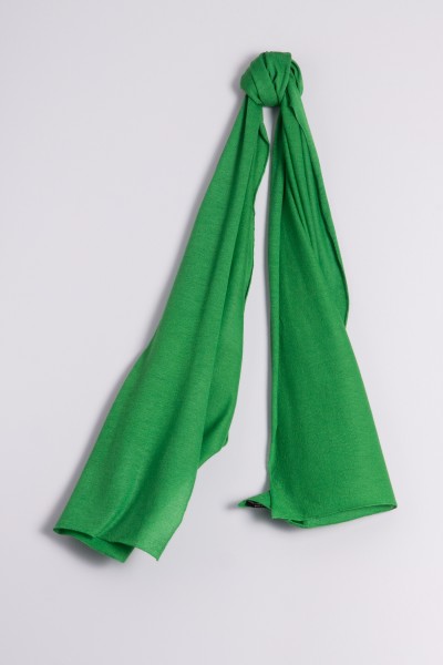 Cashmère sjaal fijn gebreid smaragd