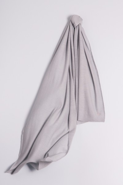 Cashmère sjaal fijn gebreid sterling grey